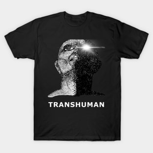 Transhuman Evolution of Man in Dystopian Future Artwork (black/white) T-Shirt